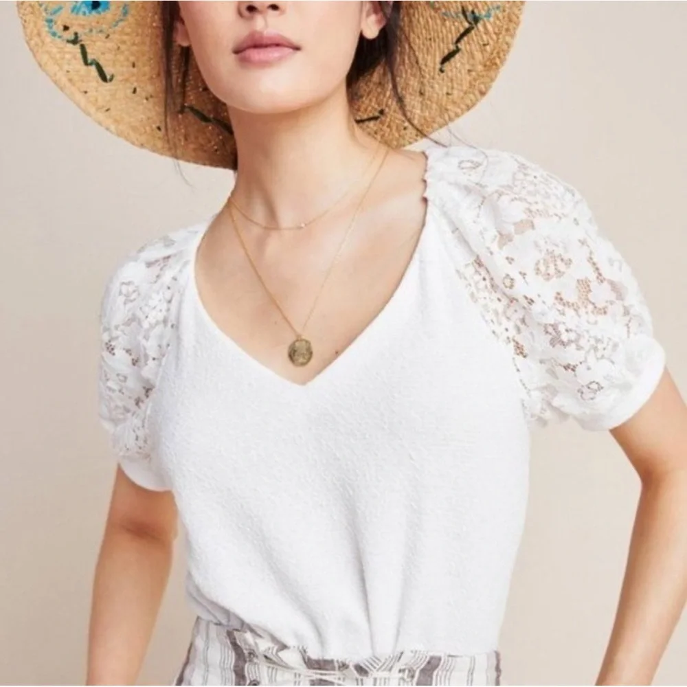 Anthropologie Sunday in Brooklyn Cady Lace Top NWT Size XL